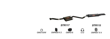 Redback Exhaust 2 1/2" Cat Back System for Holden Commodore (04/1995 - 08/1997), Calais (04/1995 - 1997) - Brixton 4x4 - Buy Online Now!
